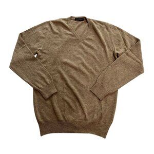 CashmerItaly First Class V-Neck Sweater in Brown